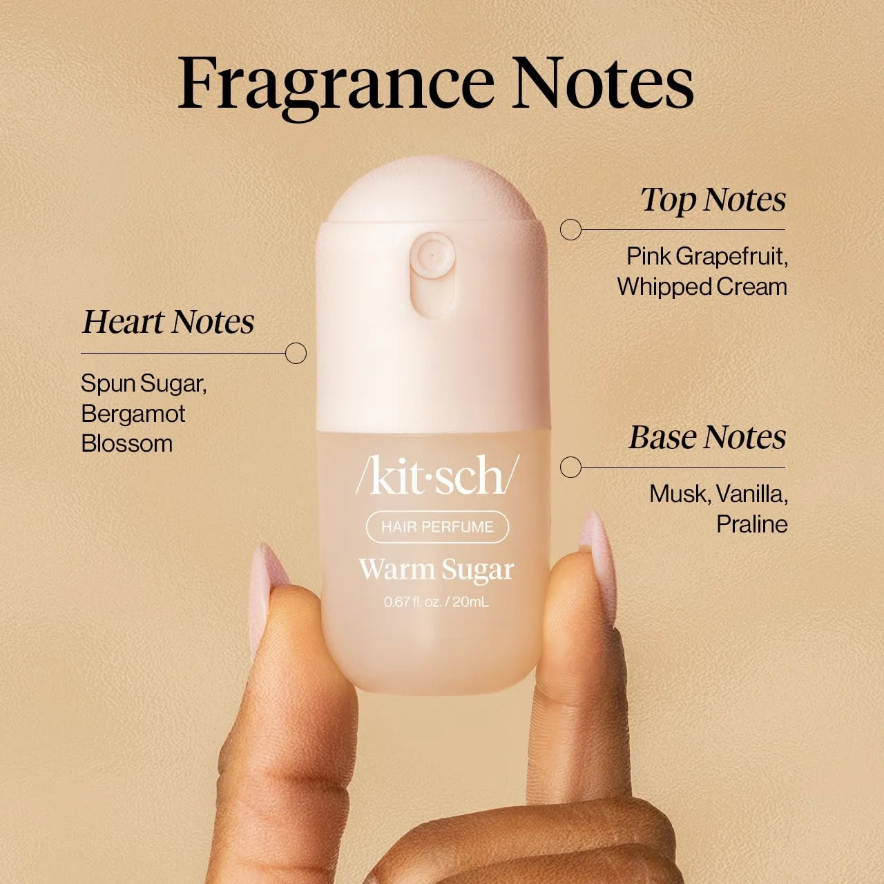 Kitsch Hair Perfume for Women – Hair Spray & Body Mist – Amber Shores, 20mL
