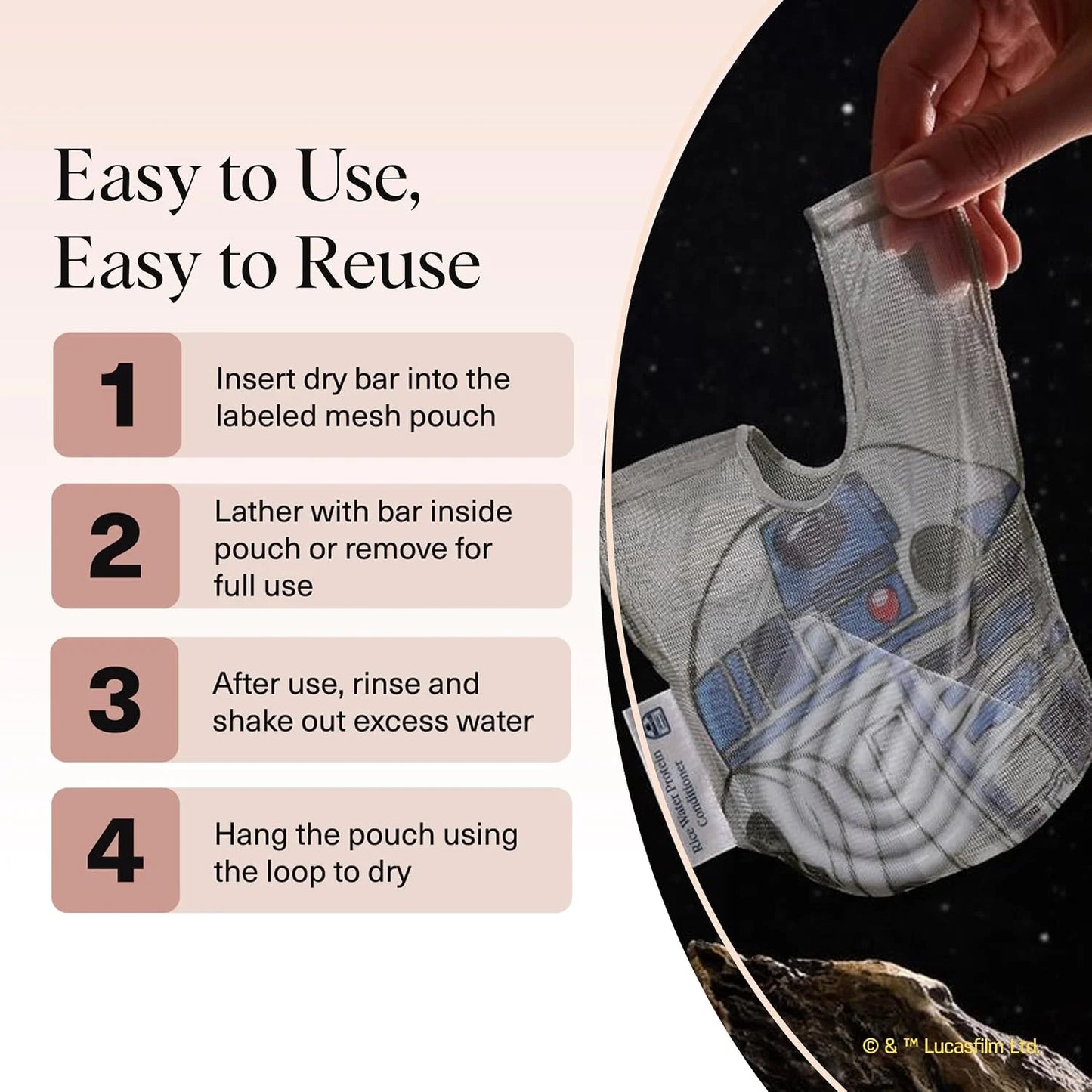 Kitsch x Star Wars Stormtrooper Soap Saver Bag – Mesh Bag Soap Holder