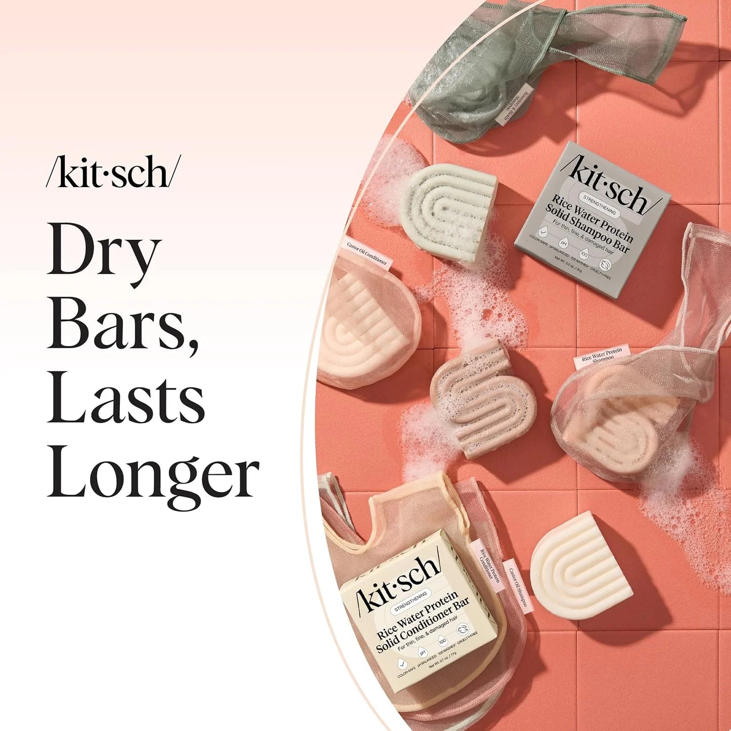 Kitsch Soap Saver Bag – Patented Mesh Bag Soap Holder with Tag Identifier