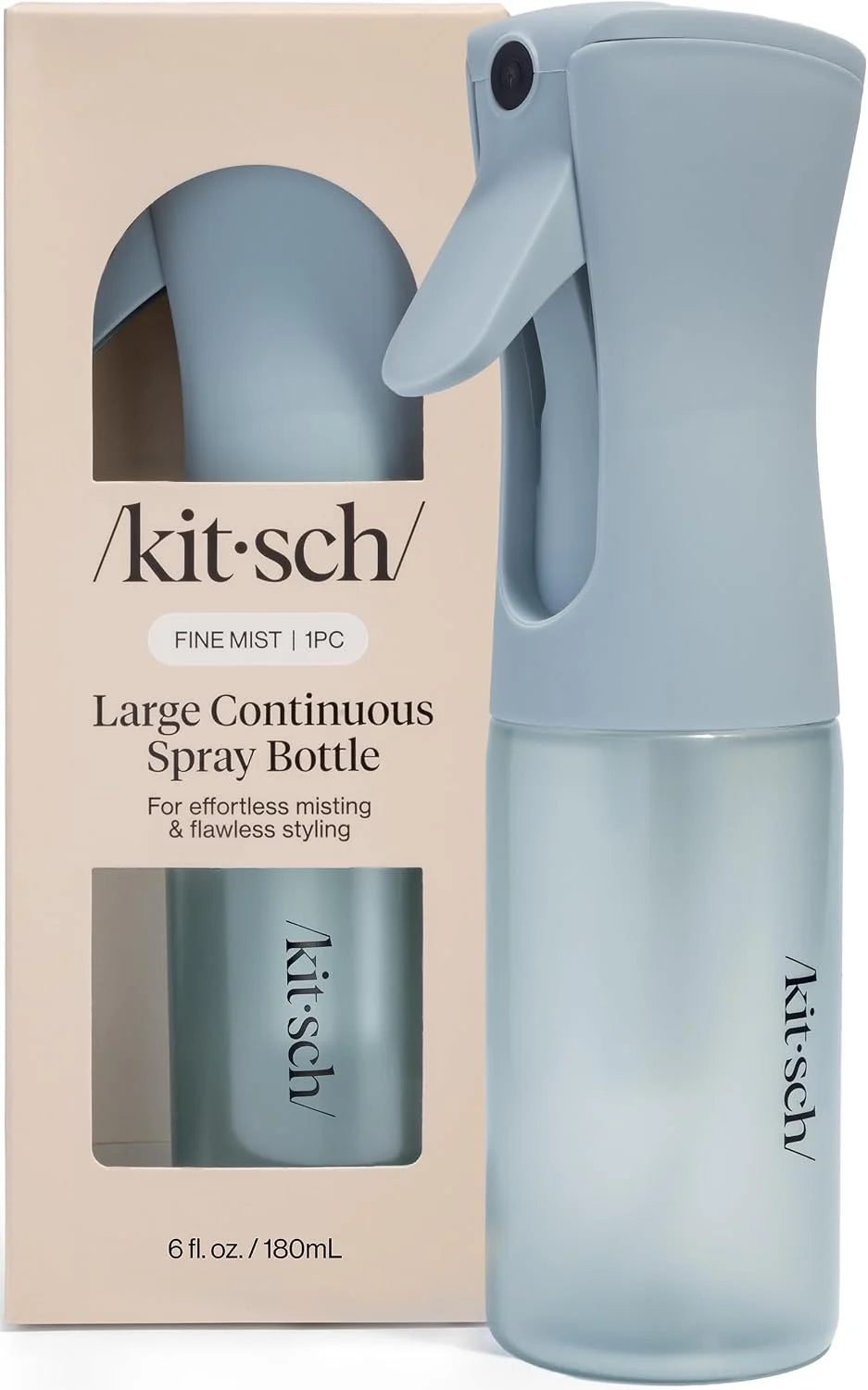 Kitsch Large Continuous Spray Bottle for Hair – Haze Blue, 180ml