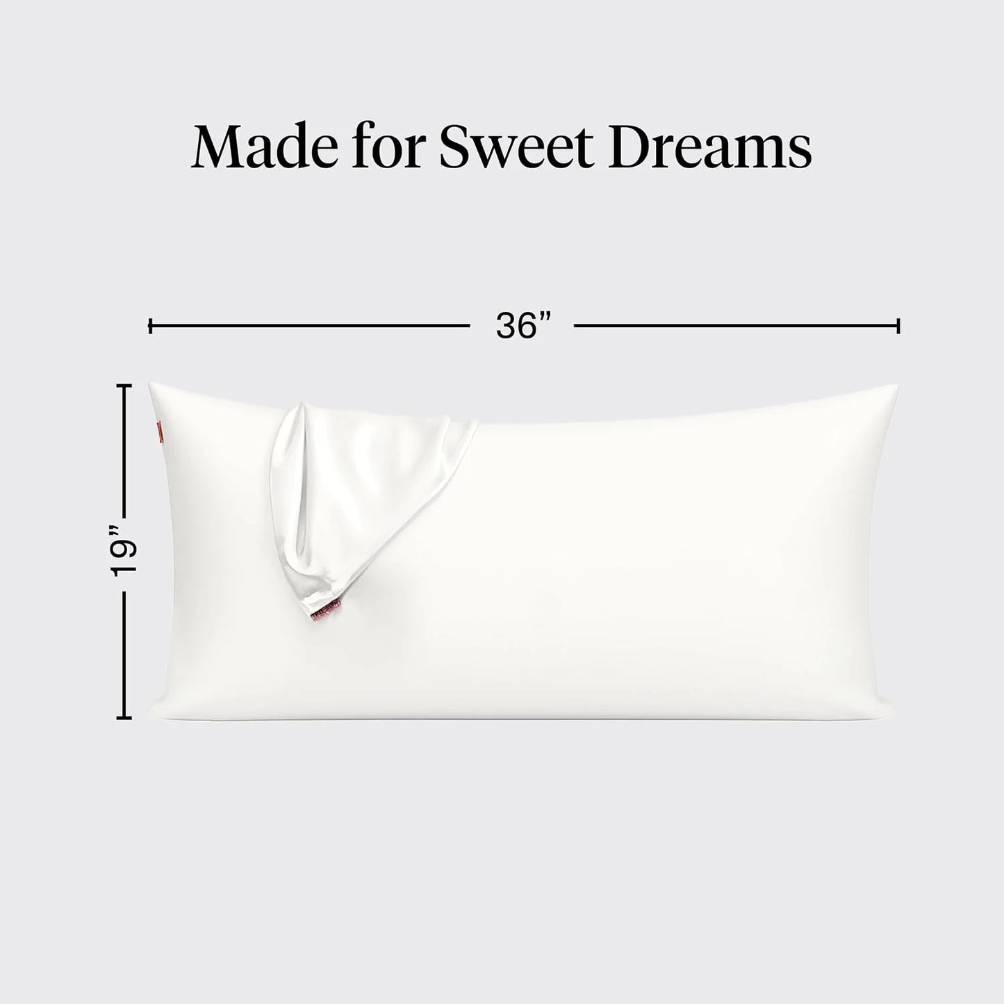 Kitsch Satin Pillowcase with Zipper - Standard Size, Haze Blue
