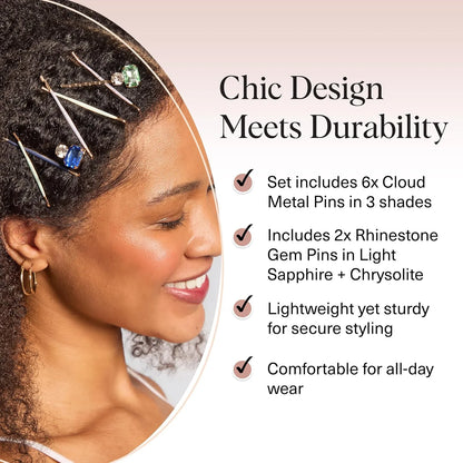 Kitsch Spiral Bobby Pins - Hair Accessories For Women - Brown, 3pcs