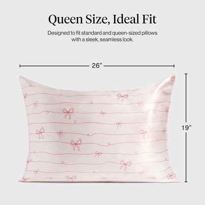 Kitsch Satin Pillowcase with Zipper - Standard Size, Haze Blue