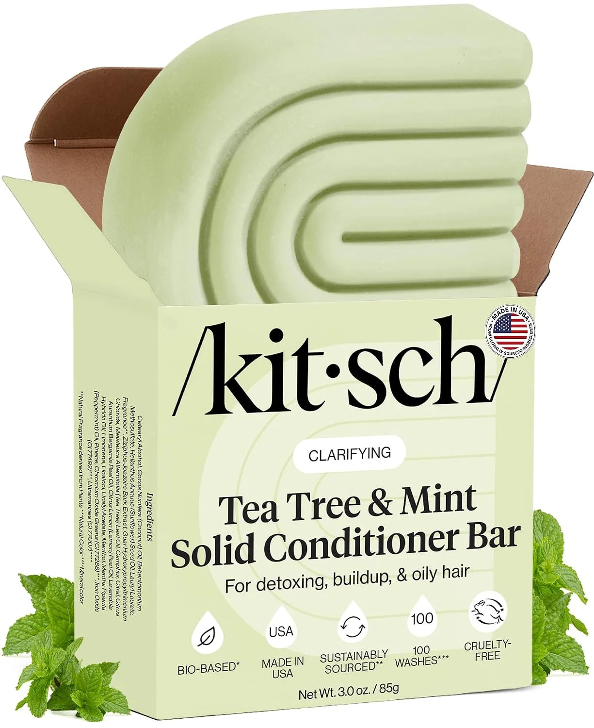 Kitsch Clarifying Tea Tree & Mint Conditioner Bar Soap - 3 oz
