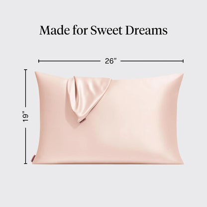 Kitsch Satin Pillowcase with Zipper - Standard Size, Haze Blue