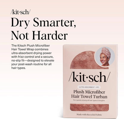 Kitsch XL Microfiber Hair Towel Wrap for Women