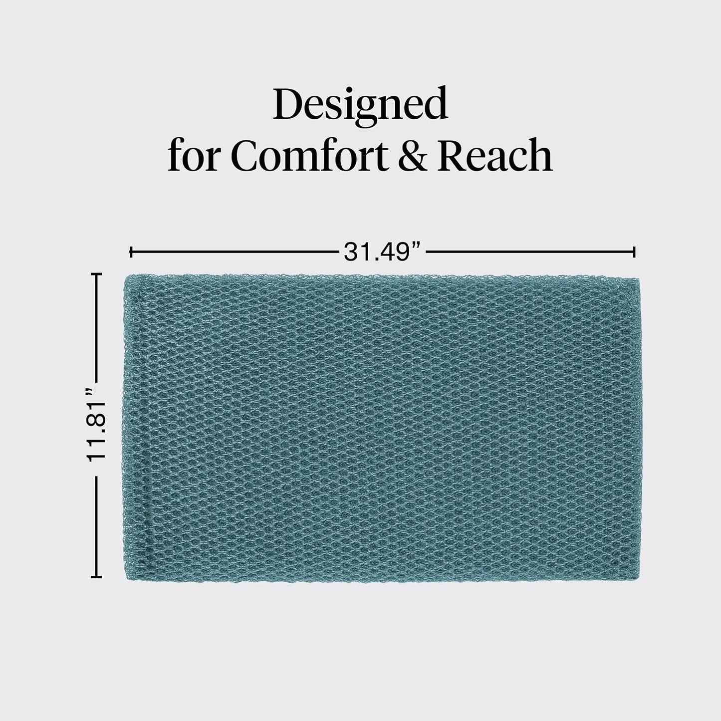 Kitsch African Net Sponge – Exfoliating Body Scrubber – Aqua Grey, 3 Pcs