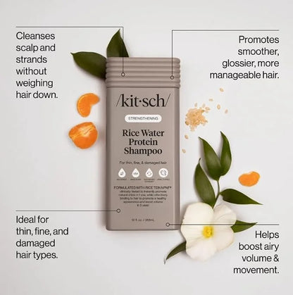 Kitsch Argan Oil Shampoo for Hair Growth – Hydrating Hair Care – 12.3 oz