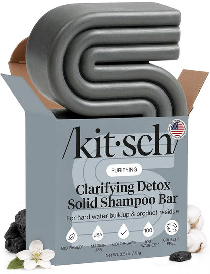 Kitsch Argan Oil Shampoo Bar Soap for Hair Growth - Made in USA, 3.2 oz