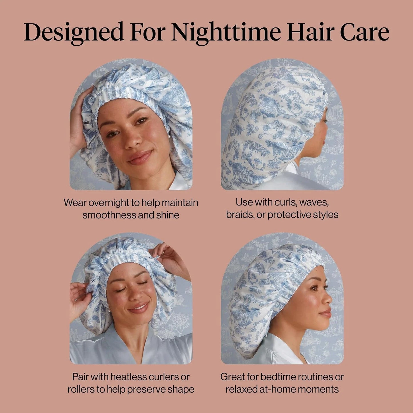 Kitsch XL Satin Bonnet for Sleeping - Aura