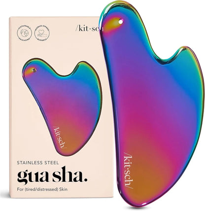 Kitsch Stainless Steel Guasha Tool for Face - Silver