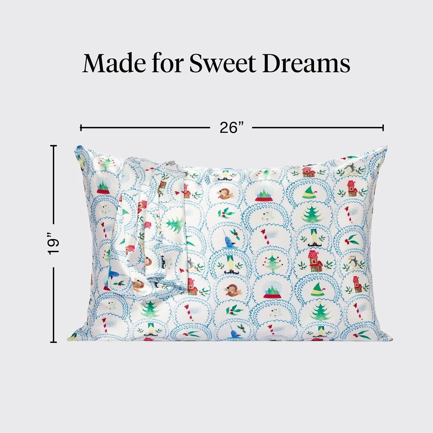 Lisa Frank x Kitsch Satin Pillowcase, Size 19x36 - Rainbow Leopard