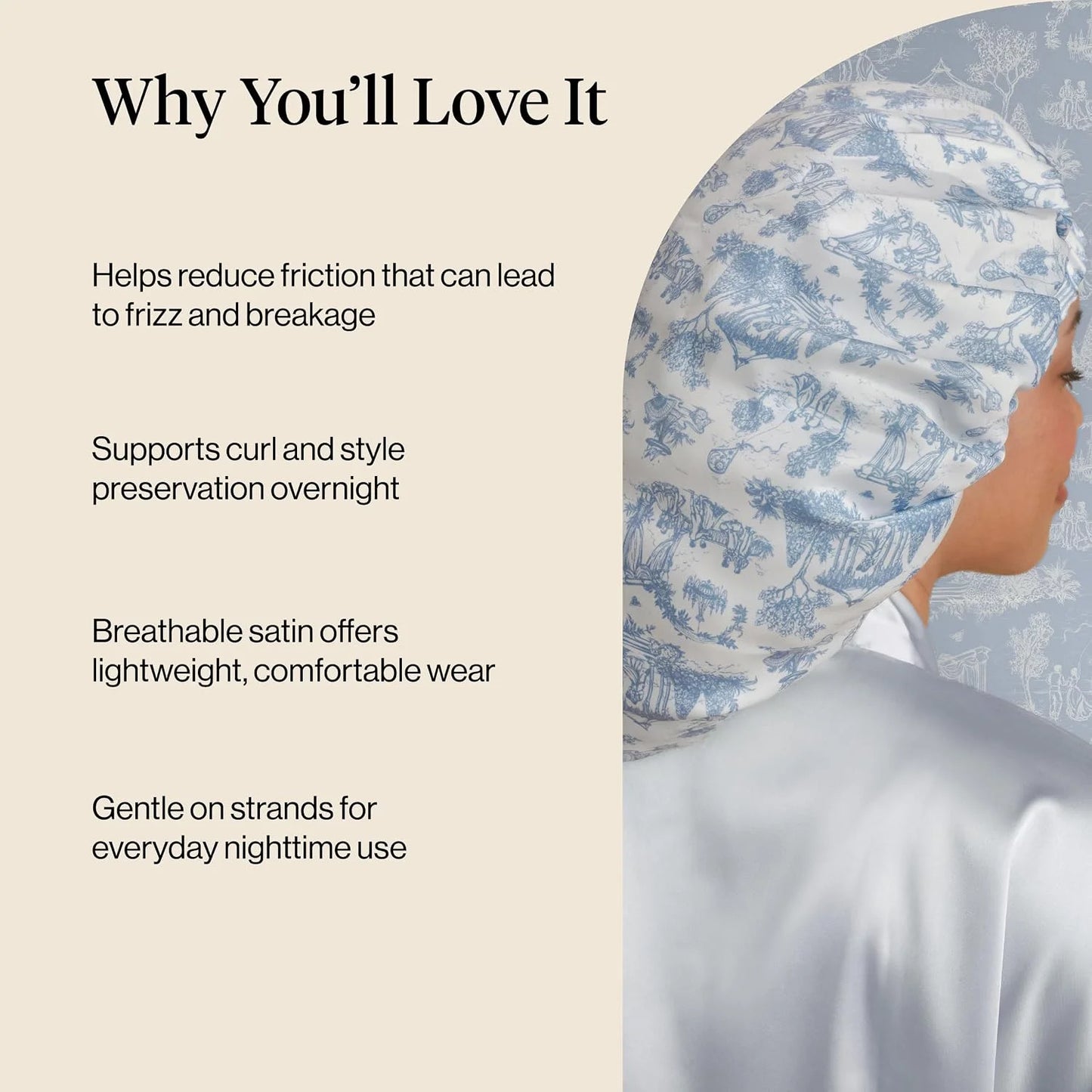 Kitsch XL Satin Bonnet for Sleeping - Aura