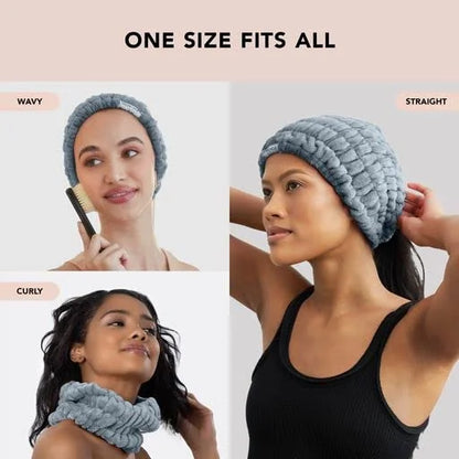 Kitsch Spa Headband for Women - Face Wash Headband Misty Blue, 1pc