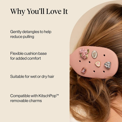 KitschPop™ Paddle Brush | Hair Brushes for Women – Haze Blue