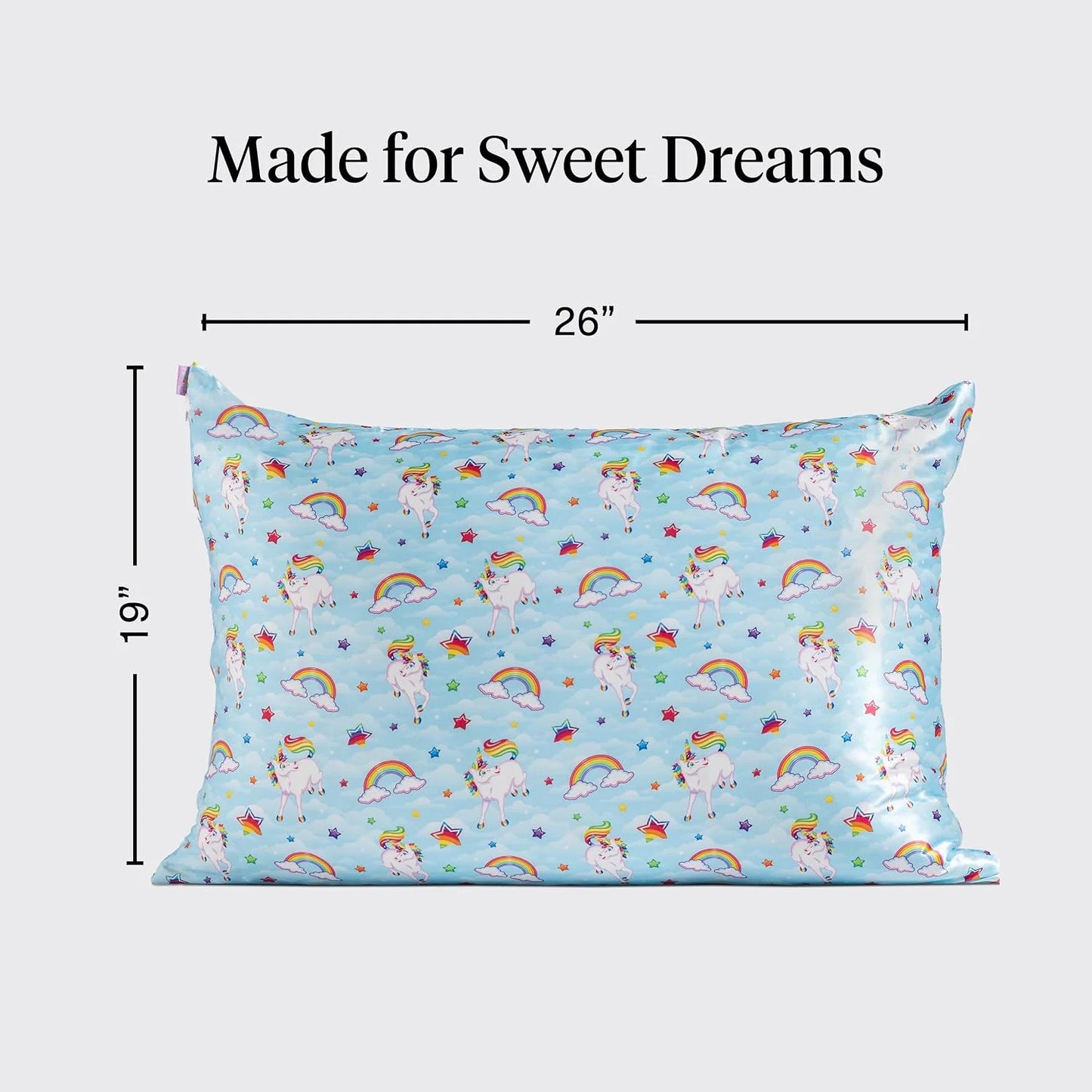 Lisa Frank x Kitsch Satin Pillowcase, Size 19x36 - Rainbow Leopard