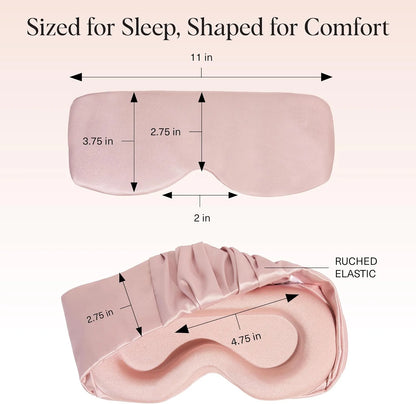 Kitsch Contour Satin Sleep Mask | Eye Masks for Sleep - Charcoal