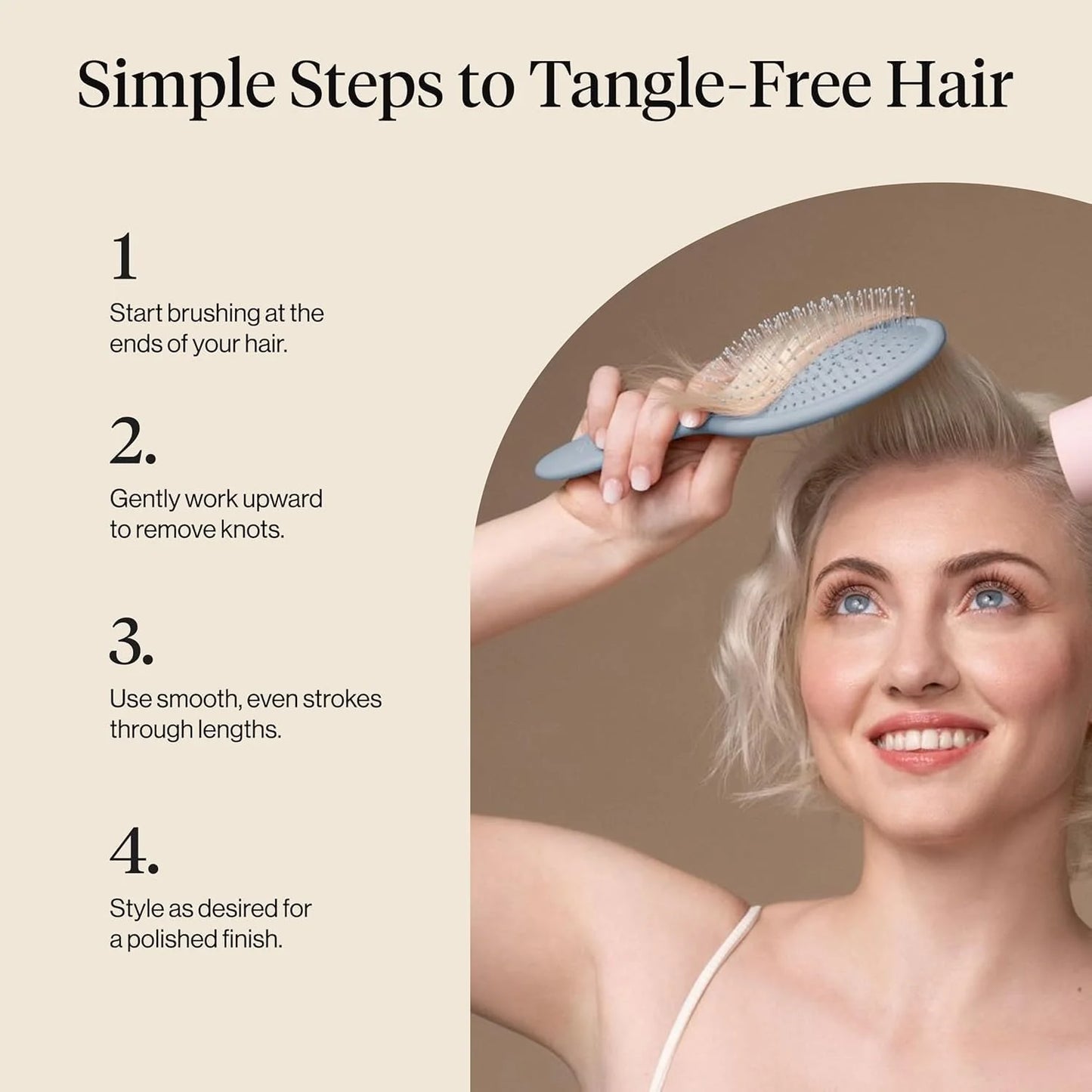 Kitsch Wet Dry Brush Detangler – Hair Brush for Women - Terracotta