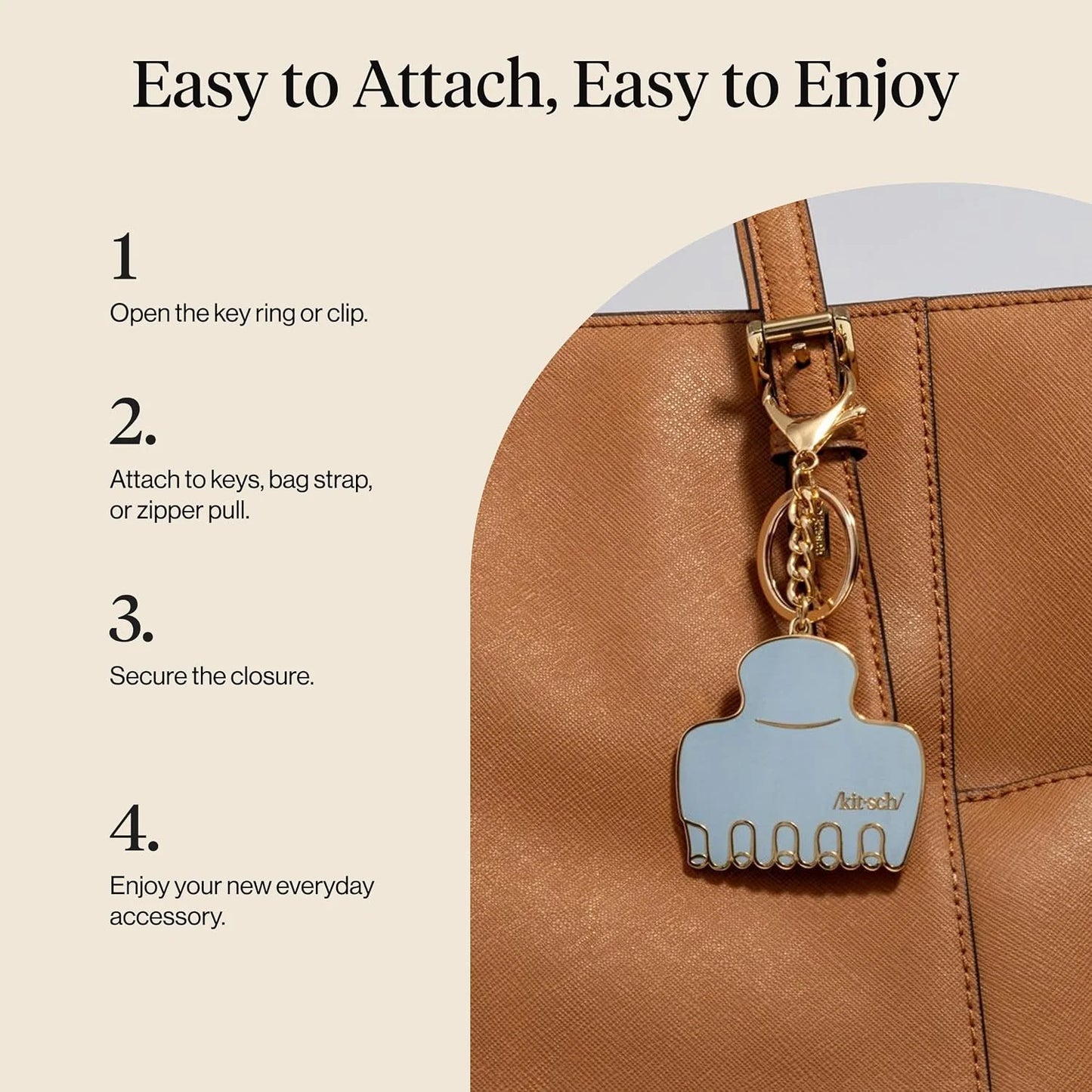 Kitsch Cute Keychain For Car Keys – Bag Charm for Handbags - Hair Perfume