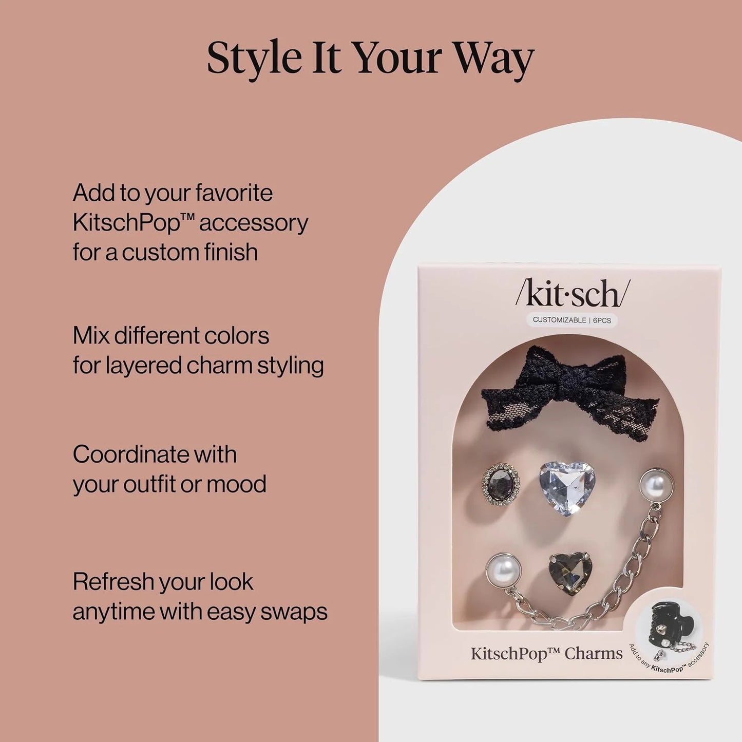 KitschPop™ Charm Sets - Vintage Emerald, 6pcs