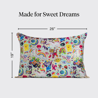Lisa Frank x Kitsch Satin Pillowcase, Size 19x36 - Rainbow Leopard