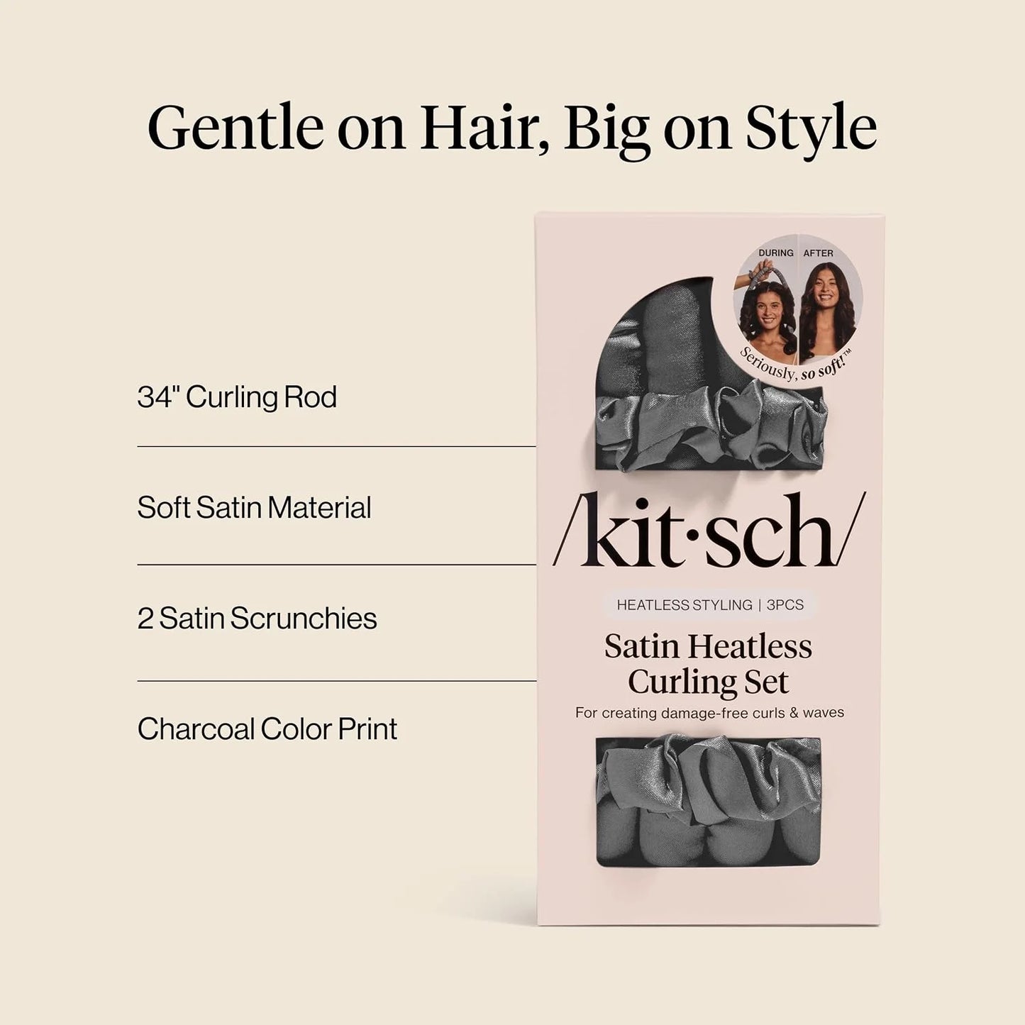 Kitsch Velvet Heatless Curls Overnight Set - Eucalyptus