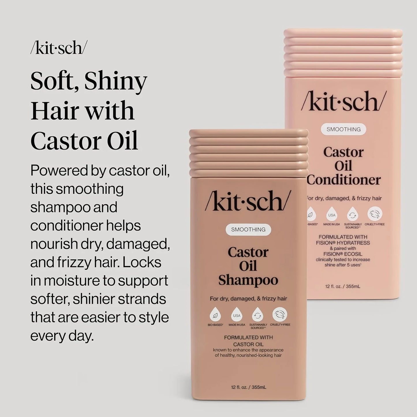 Kitsch Rice Water Shampoo and Conditioner Set for Hair Growth – Made in USA