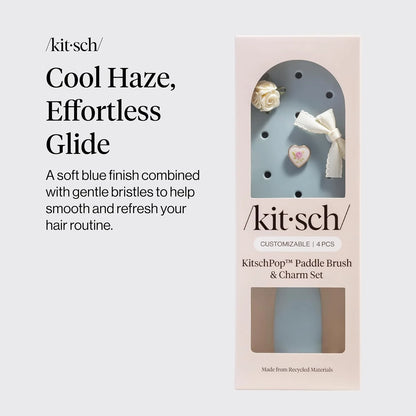 KitschPop™ Paddle Brush | Hair Brushes for Women – Haze Blue