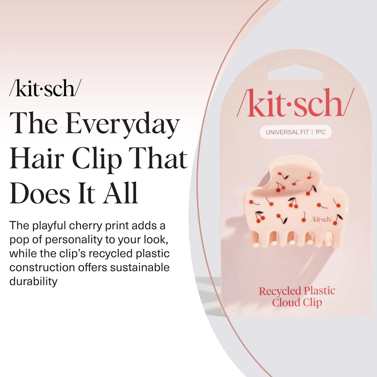 Kitsch Plastic Puffy Claw Clip - Hair Accessories For Women- Chocolate, 1pc