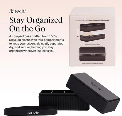 Kitsch 4-Compartment Travel Soap Case – TSA-Approved Bar Soap Holder