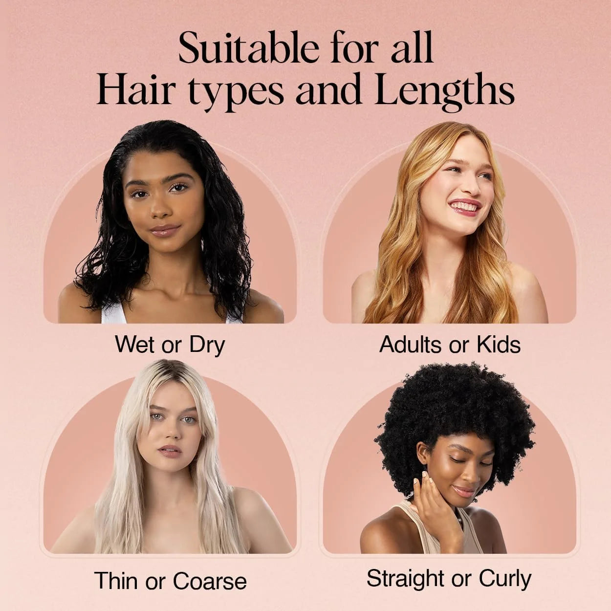 Kitsch Detangle Brush – Gentle Curly Hair Brush All Hair Types - Haze Blue
