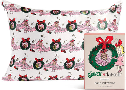 Lisa Frank x Kitsch Satin Pillowcase, Size 19x36 - Rainbow Leopard