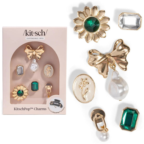 KitschPop™ Charm Sets - Vintage Emerald, 6pcs