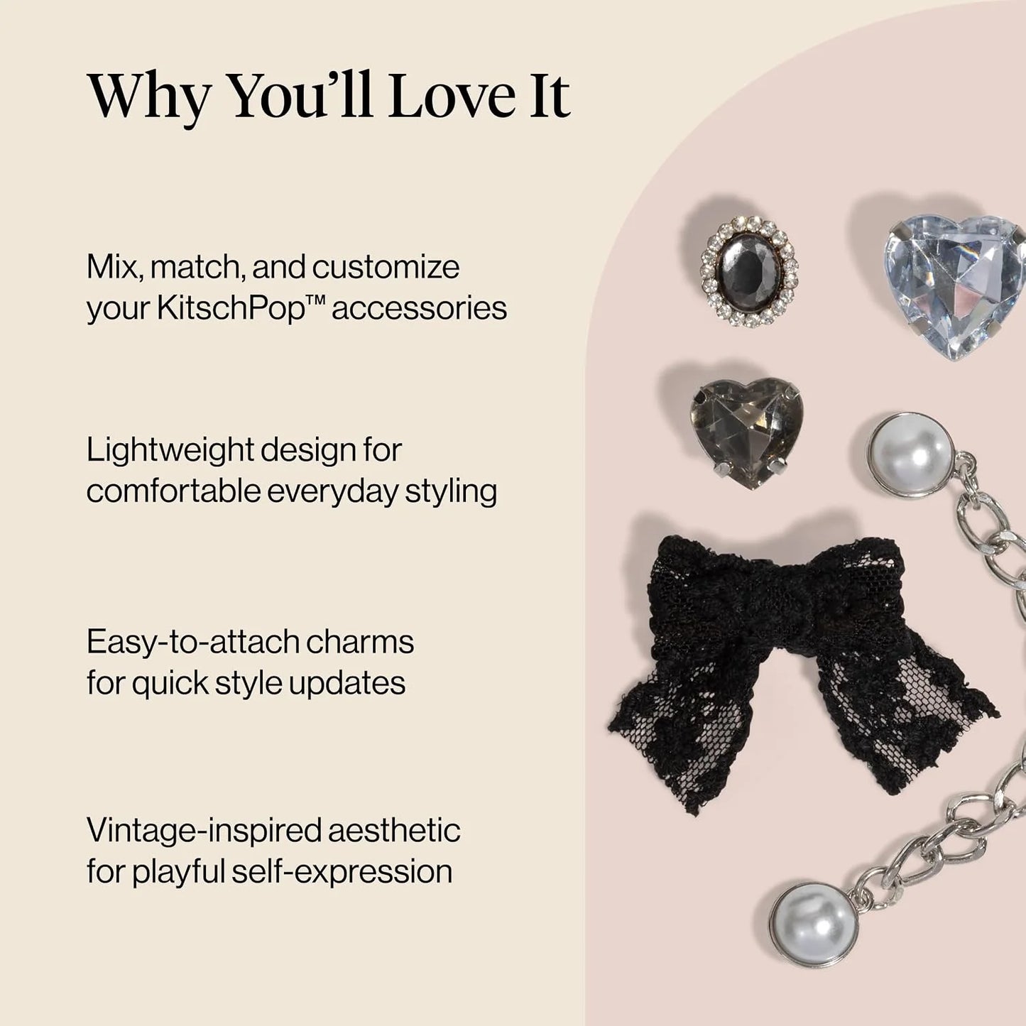 KitschPop™ Charm Sets - Vintage Emerald, 6pcs