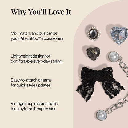 KitschPop™ Charm Sets - Vintage Emerald, 6pcs