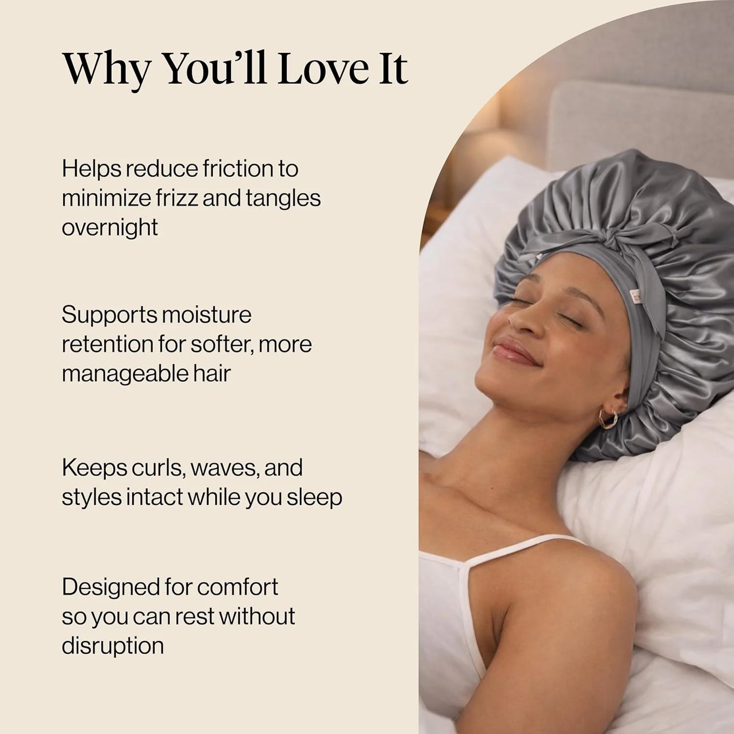 Kitsch XL Satin Bonnet for Sleeping - Aura