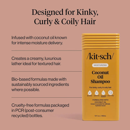 Kitsch Argan Oil Shampoo for Hair Growth – Hydrating Hair Care – 12.3 oz