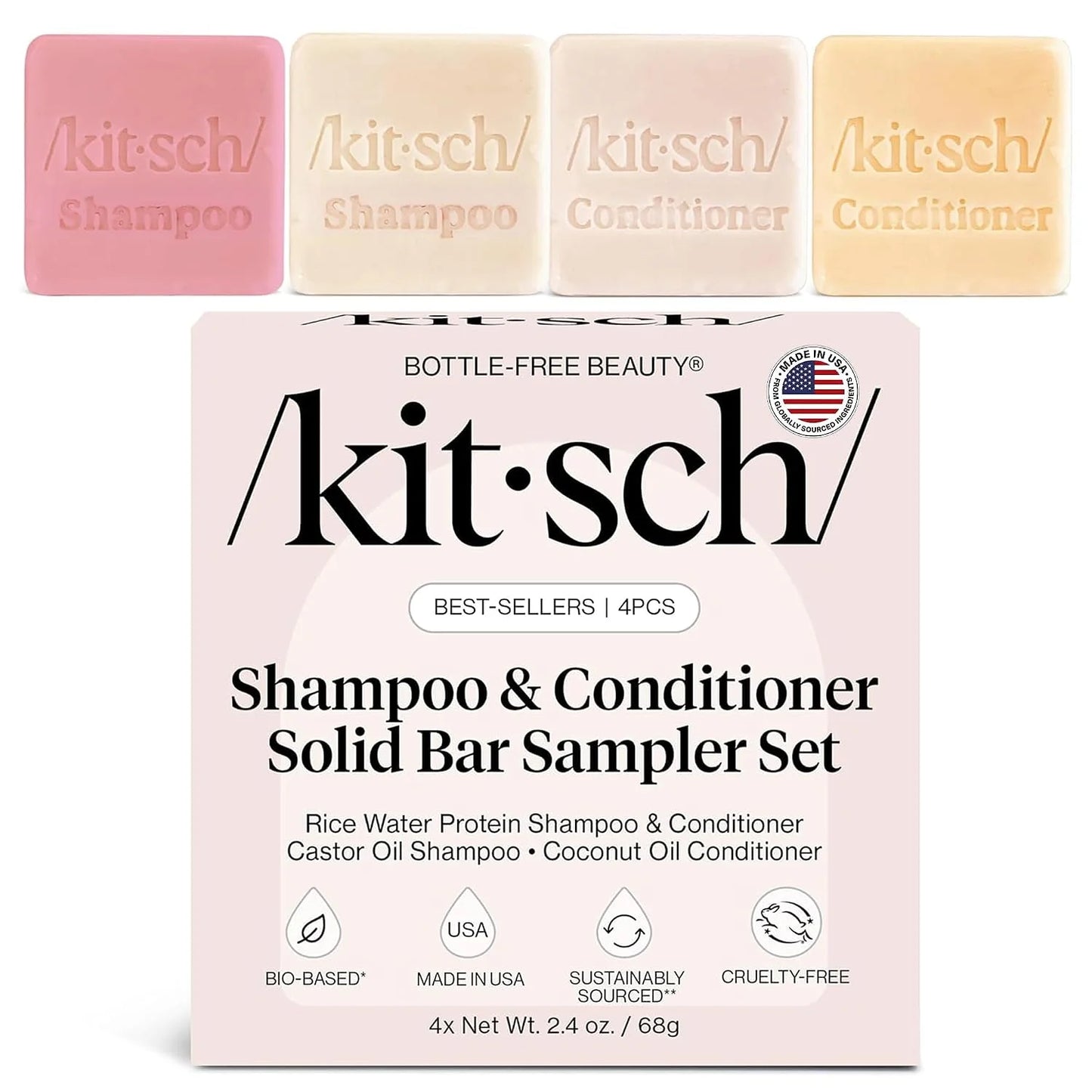 Kitsch Rosemary & Biotin Shampoo and Conditioner Set for Hair Growth