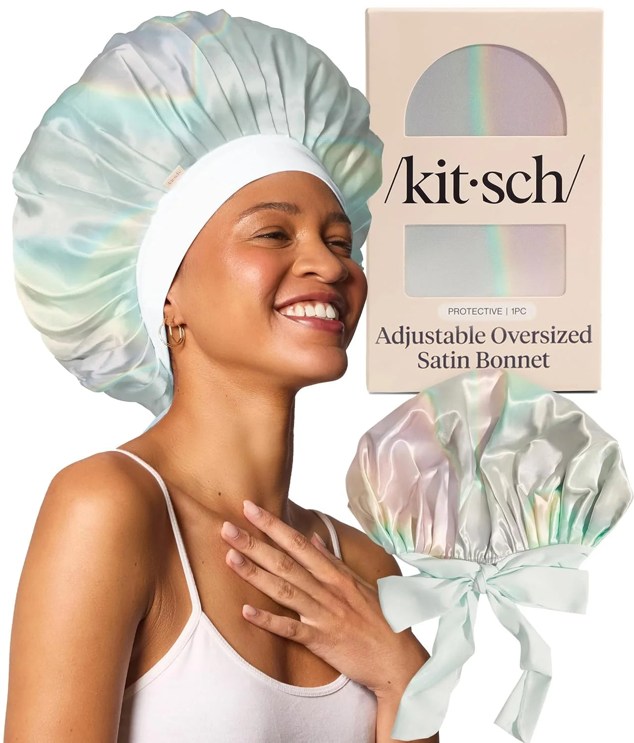 Kitsch XL Satin Bonnet for Sleeping - Aura