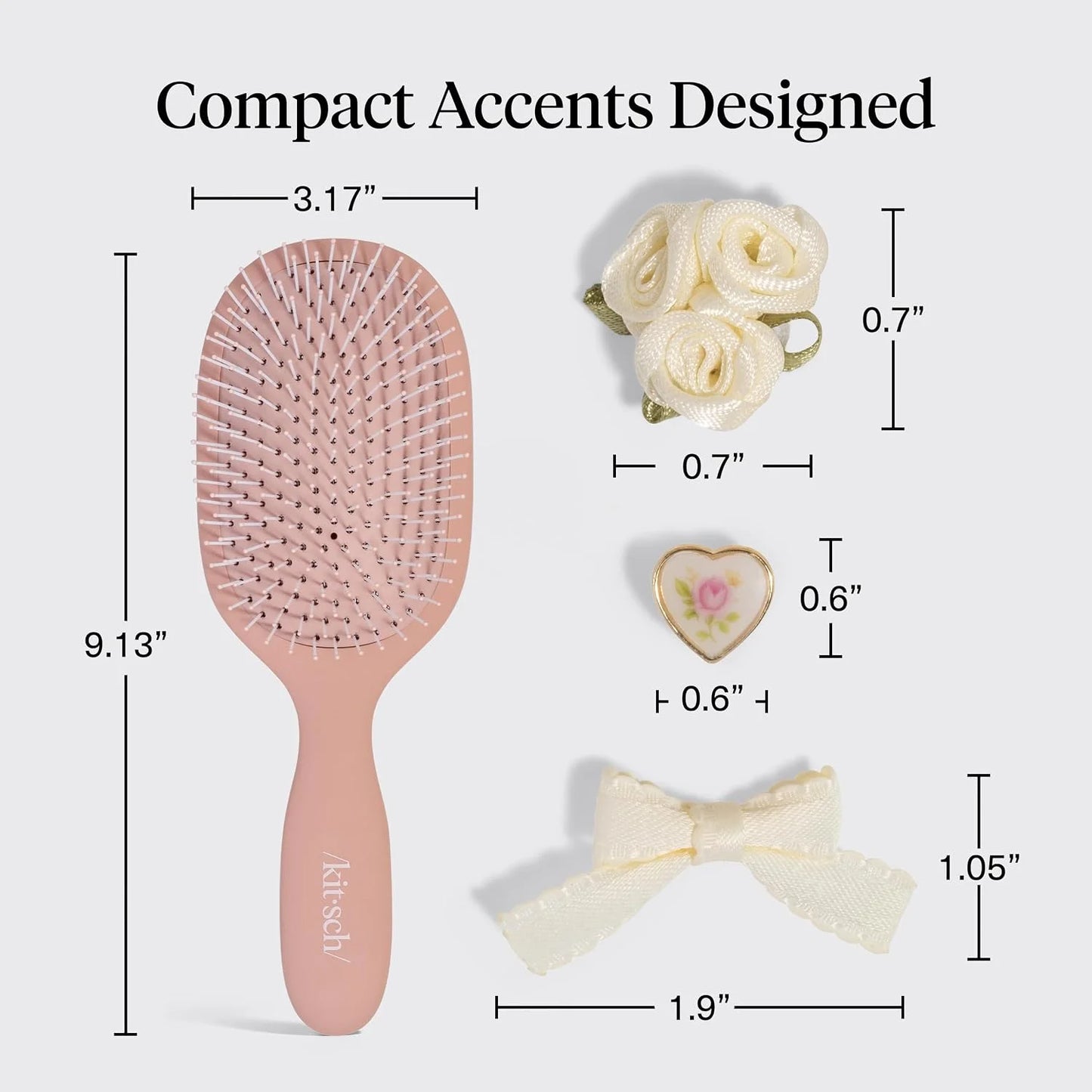KitschPop™ Paddle Brush | Hair Brushes for Women – Haze Blue