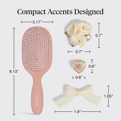KitschPop™ Paddle Brush | Hair Brushes for Women – Haze Blue
