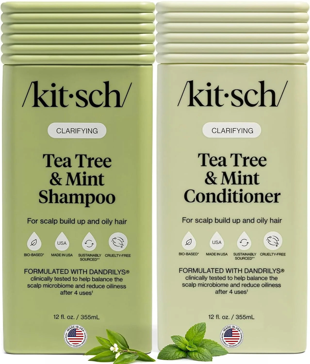 Kitsch Rice Water Shampoo and Conditioner Set for Hair Growth – Made in USA