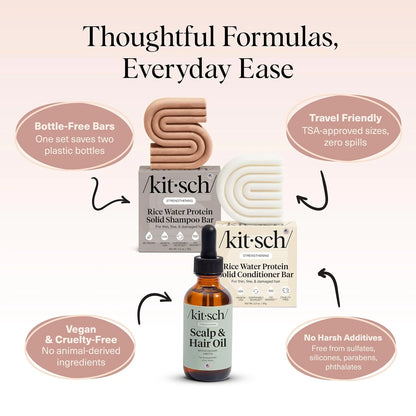 Kitsch Rosemary & Biotin Shampoo and Conditioner Set for Hair Growth