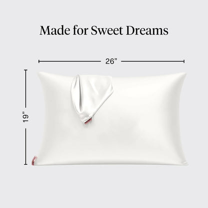 Kitsch Satin Pillowcase with Zipper - Standard Size, Haze Blue