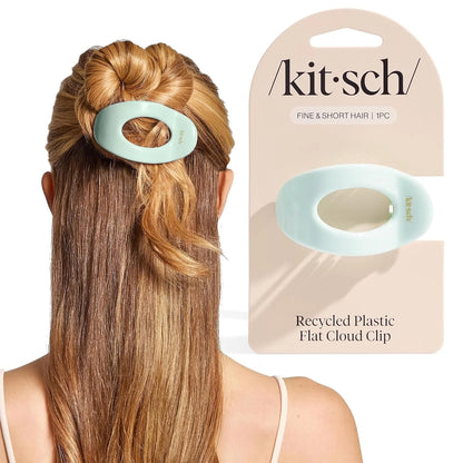 Kitsch Small Flat Claw Clip for Women - Sage Leaf, 1pc