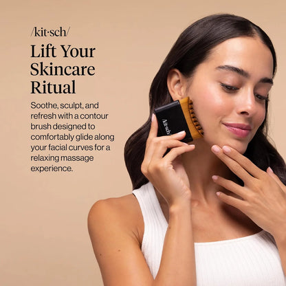 Kitsch Lymphatic Contour Face Brush - Facial Massage Brushes - Terracotta