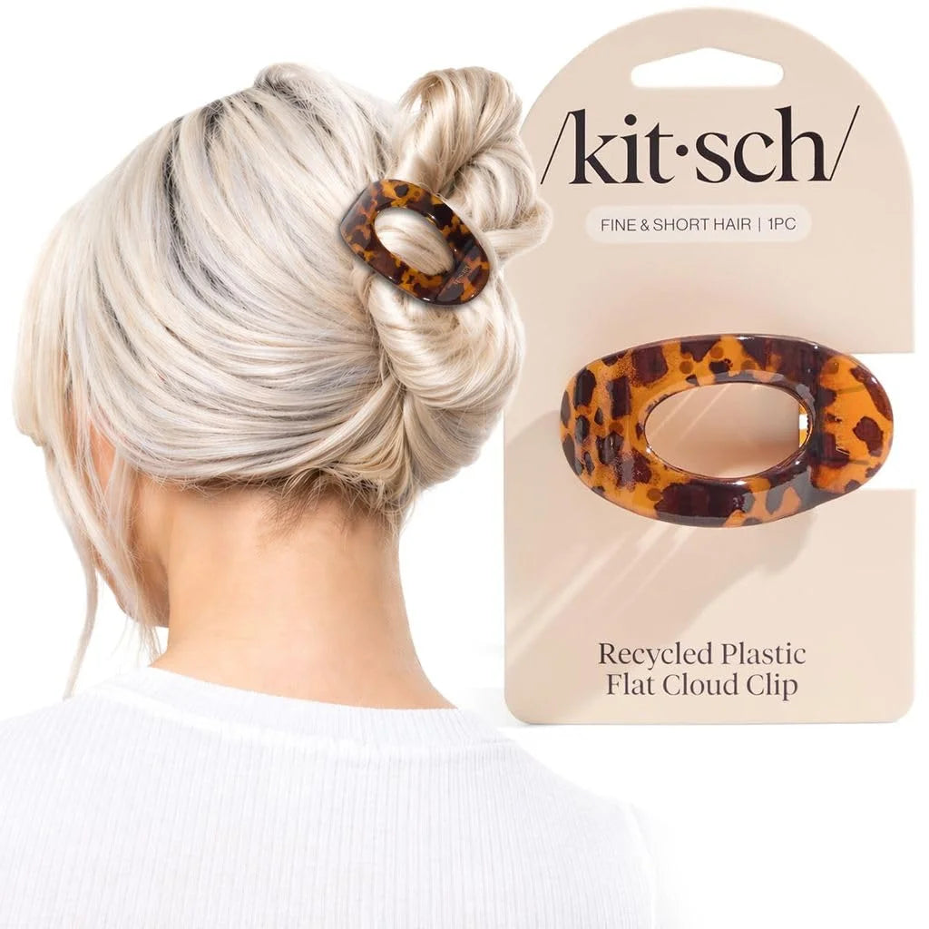 Kitsch Small Flat Claw Clip for Women - Sage Leaf, 1pc
