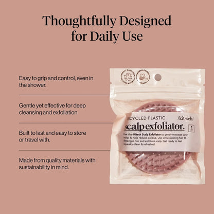 Kitsch Scalp Massager for Hair Care - Shampoo Brush Scalps - Terracotta