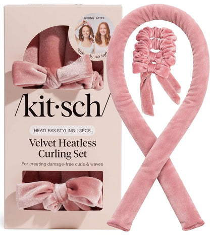 Kitsch Velvet Heatless Curls Overnight Set - Eucalyptus