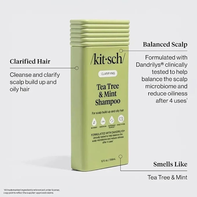 Kitsch Argan Oil Shampoo for Hair Growth – Hydrating Hair Care – 12.3 oz